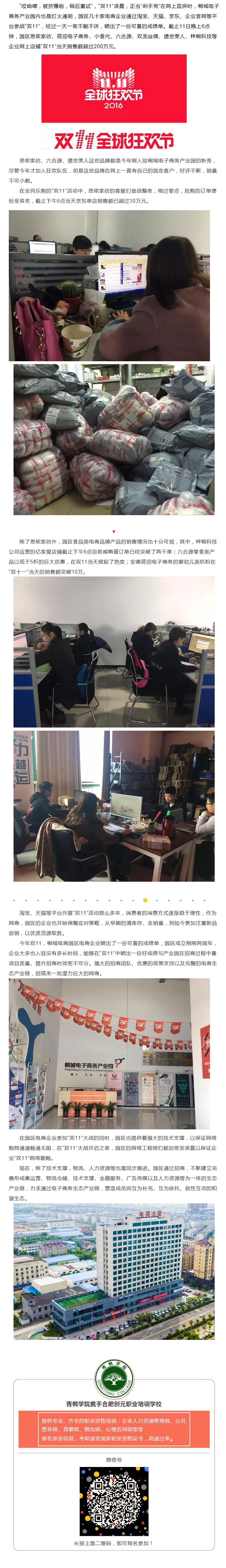 豐碩戰(zhàn)果雙11，桐城電商園今年忙嗨了！